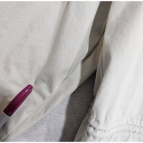 TravelSmith Safari Jacket Womans L 12 14 Vtg Utility Cargo Military Khaki Beige - Picture 14 of 15